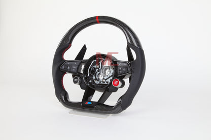 Volant complet MC MAX CARBON Performance Dry Carbon avec boutons et palettes de changement de vitesse de remplacement pour Audi R8 4S 