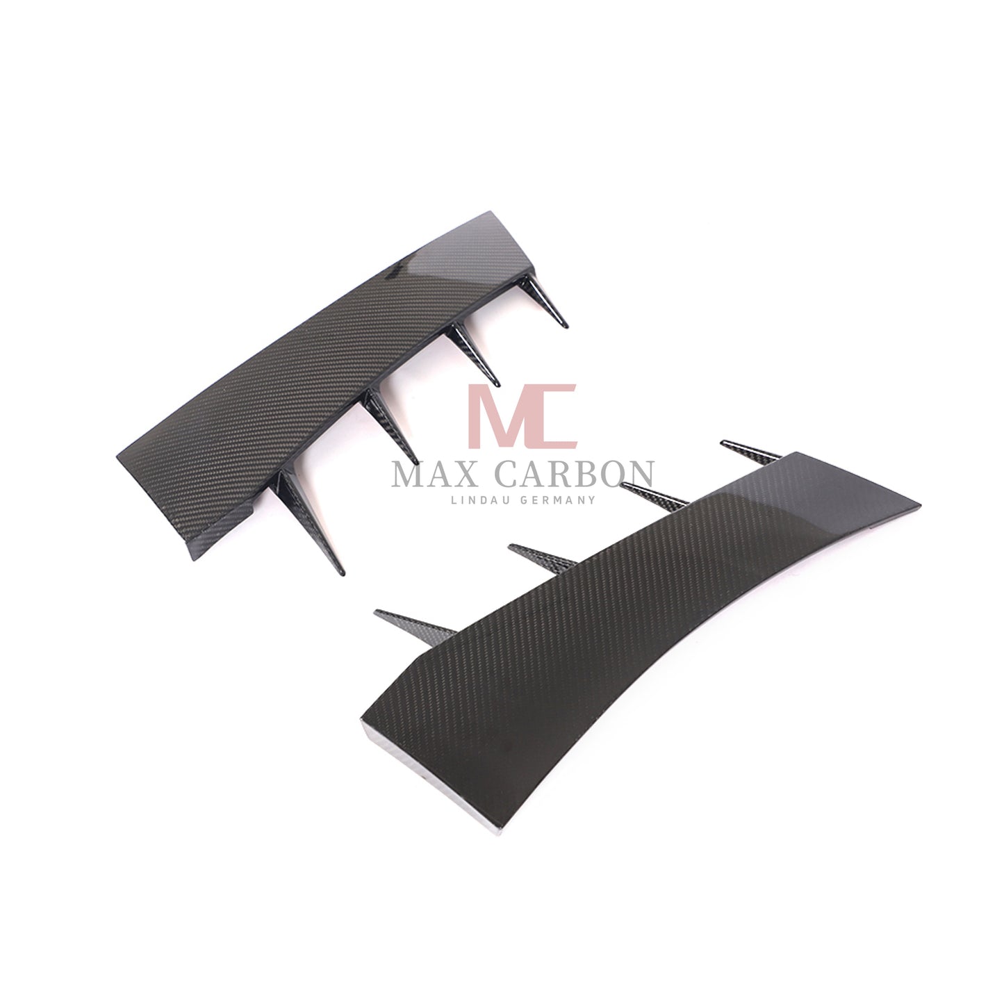 MC MAX CARBON DRY CARBON Prepreg For Audi R8 Carbon Front Bumper Canards AERO FLAPS AUDI R8 4S before LCI 