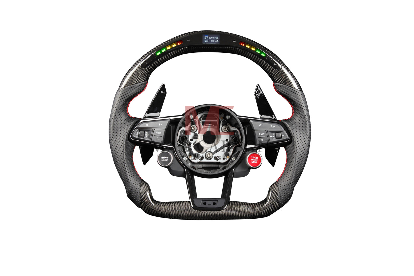 MC MAX CARBON Performance Dry Carbon Smart Steering Wheel LED Sport for Audi R8 4S
