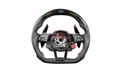 MC MAX CARBON Performance Dry Carbon Smart Steering Wheel LED Sport for Audi R8 4S
