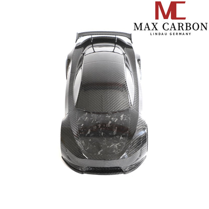MAX CARBON Lifestyle Real Carbon Forged Carbon Hybrid Carbon Model Car made of Dry Carbon Prepreg 1:18 Sports Car Design Model Car
