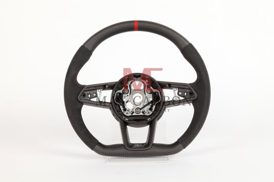 MC MAX CARBON Performance Dry Matt Carbon Steering Wheel with Clasp Replacement for Audi R8 4S
