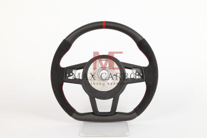 MC MAX CARBON Performance Dry Matt Carbon Steering Wheel with Clasp Replacement for Audi R8 4S