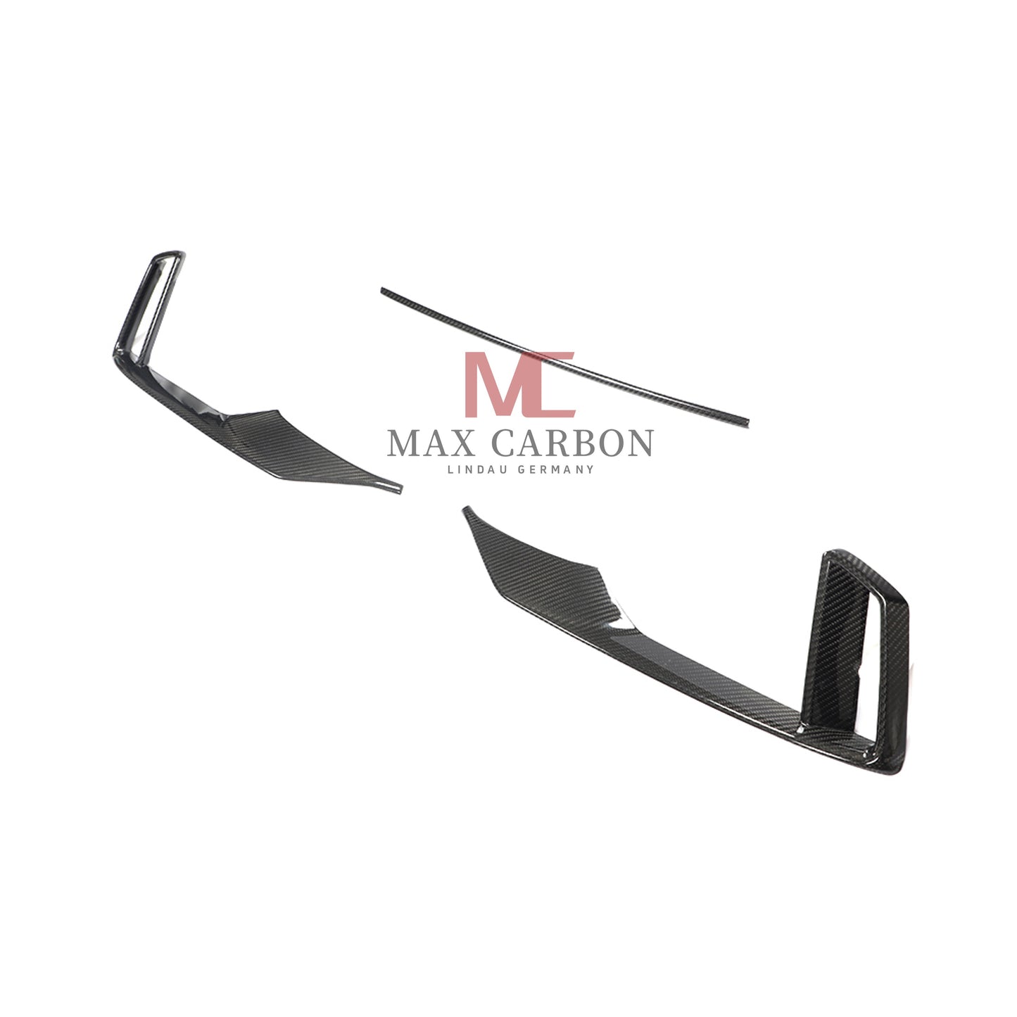MC Performance Dry Carbon Fiber Front Bumper Scoop Trims for Audi RS3 8V 