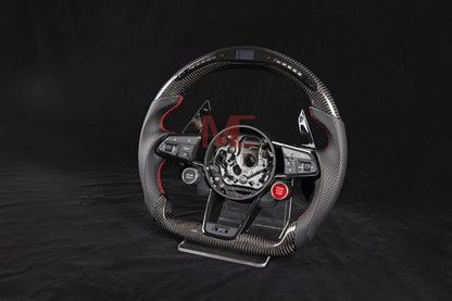 MC MAX CARBON Performance Dry Carbon Smart Steering Wheel LED Sport for Audi R8 4S