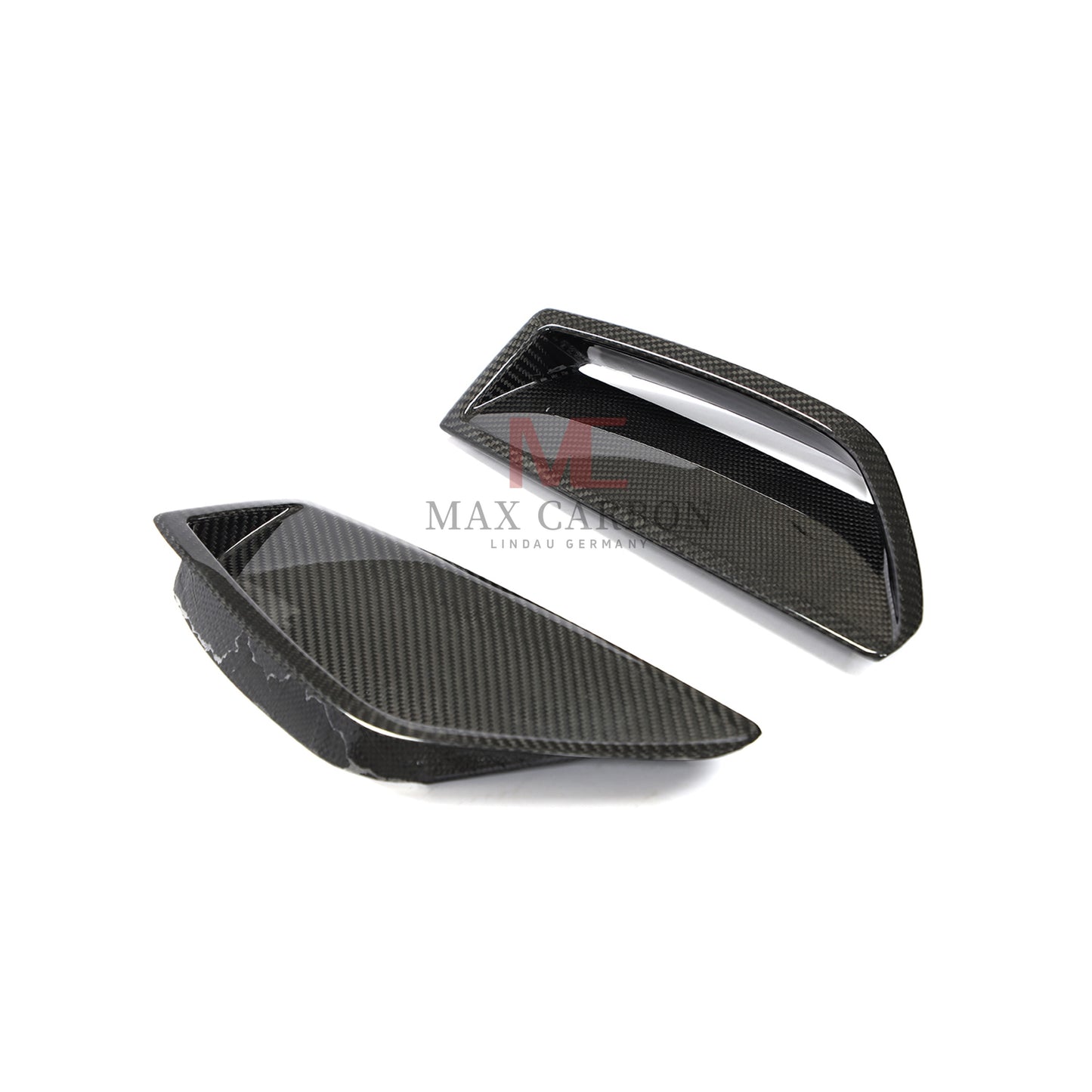 MC MAX CARBON Performance Fiber Front Bumper Scoop Trims for Audi RS6 Avant Wagon 