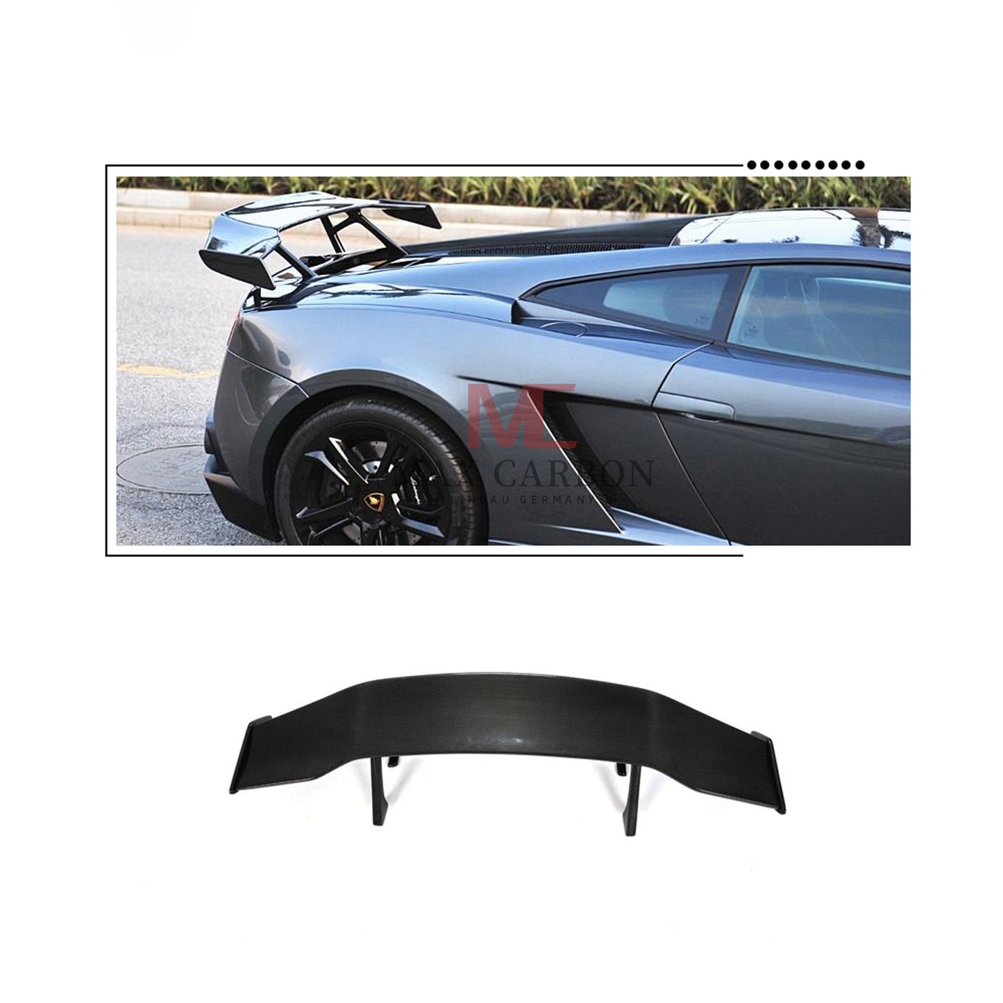 MC MAX CARBON DRY CARBON Performance rear wing spoiler suitable for Lamborghini Gallardo LP550 LP560 LP570 