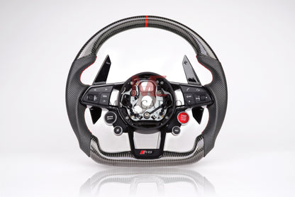 MC MAX CARBON Performance Volant de remplacement en carbone sec brillant pour Audi R8 4S