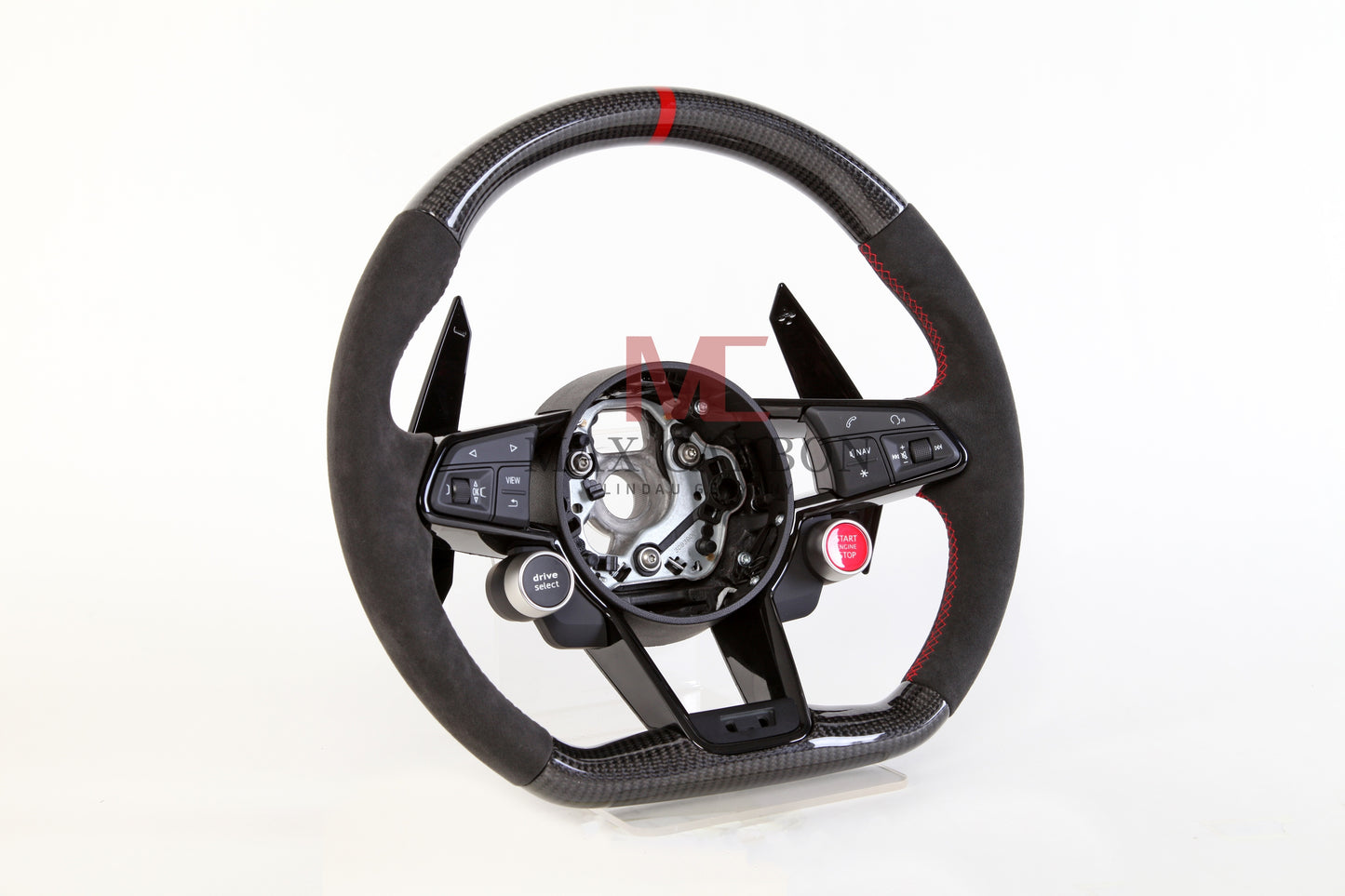 Volant complet MC MAX CARBON Performance Dry Carbon avec boutons et palettes de changement de vitesse de remplacement pour Audi R8 4S 