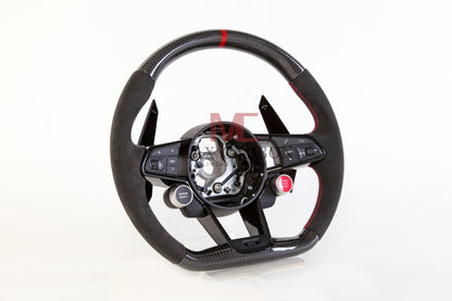 Volant complet MC MAX CARBON Performance Dry Carbon avec boutons et palettes de changement de vitesse de remplacement pour Audi R8 4S 