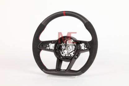 MC MAX CARBON Performance Dry Matt Carbon Steering Wheel with Clasp Replacement for Audi R8 4S