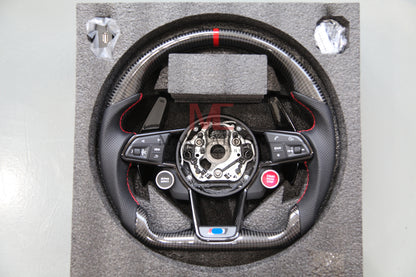 Volant complet MC MAX CARBON Performance Dry Carbon avec boutons et palettes de changement de vitesse de remplacement pour Audi R8 4S 
