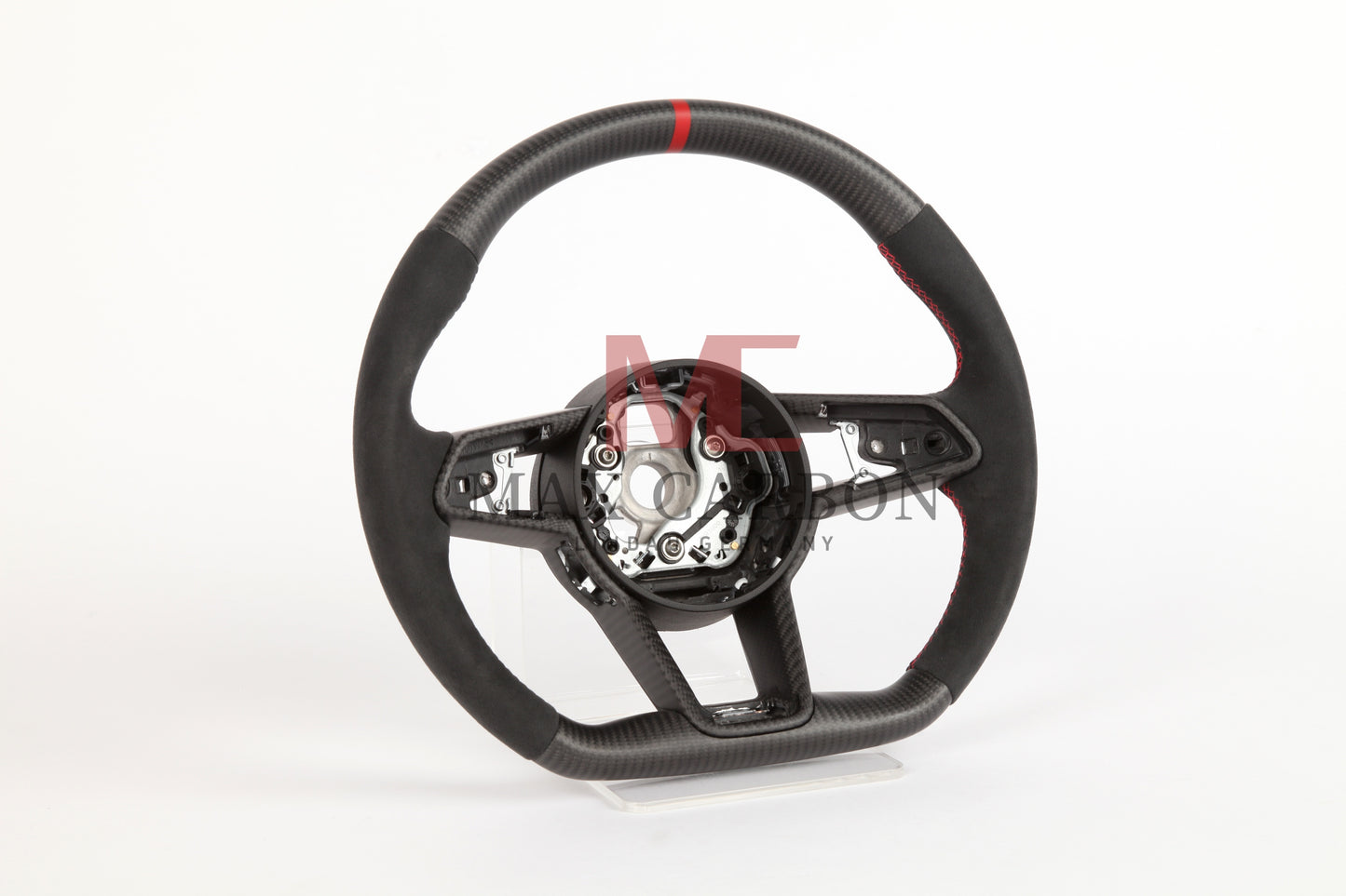 MC MAX CARBON Performance Dry Matt Carbon Steering Wheel with Clasp Replacement for Audi R8 4S