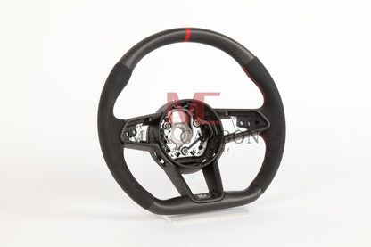 MC MAX CARBON Performance Dry Matt Carbon Steering Wheel with Clasp Replacement for Audi R8 4S