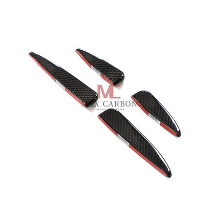 Canards MC MAX CARBON DRY CARBON Performance AERO FLICKER FLAPS sur mesure pour Audi R8 4S 