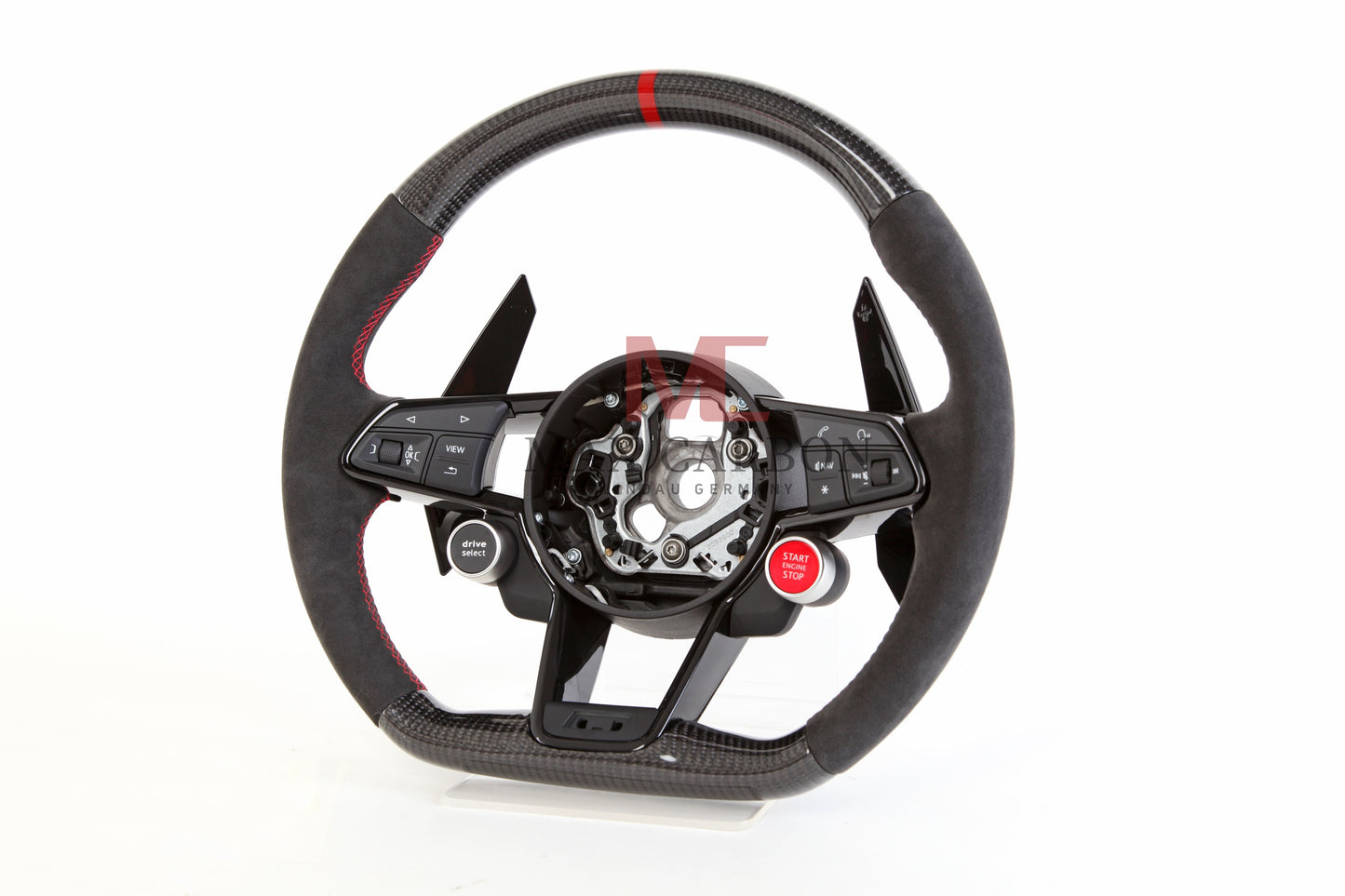 Volant complet MC MAX CARBON Performance Dry Carbon avec boutons et palettes de changement de vitesse de remplacement pour Audi R8 4S 