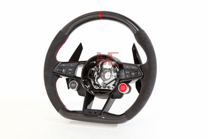 Volant complet MC MAX CARBON Performance Dry Carbon avec boutons et palettes de changement de vitesse de remplacement pour Audi R8 4S 