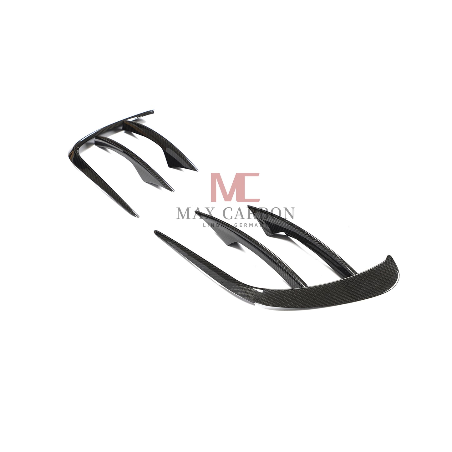 MC Performance 6PCS Carbon Front Bumper Canards for Mercedes Benz E Class W213 S213 E300 E350 E400 E450