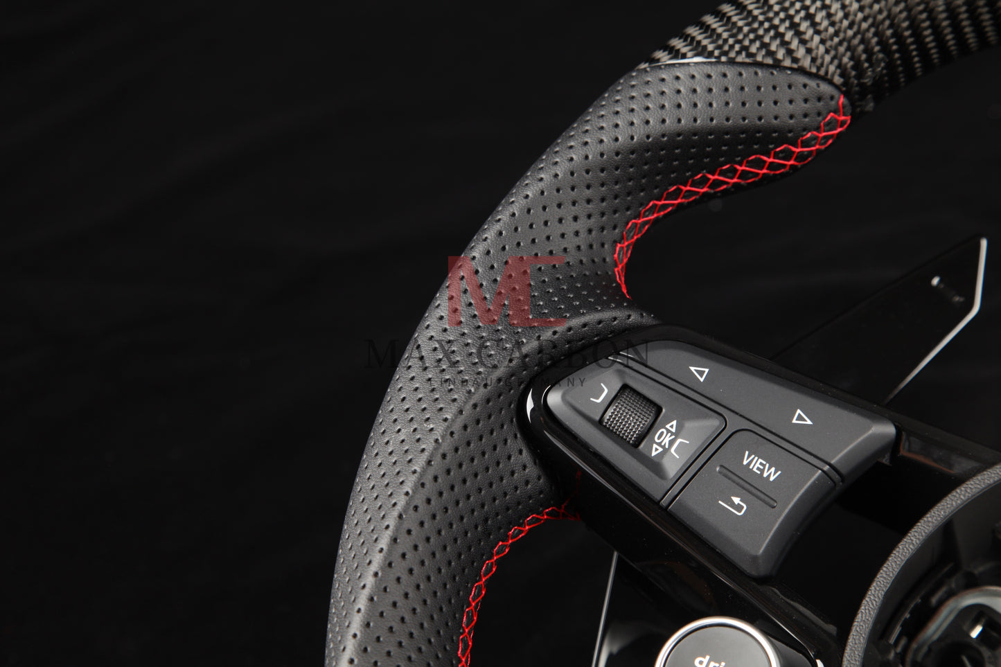 MC MAX CARBON Performance Dry Carbon Smart Steering Wheel LED Sport for Audi R8 4S