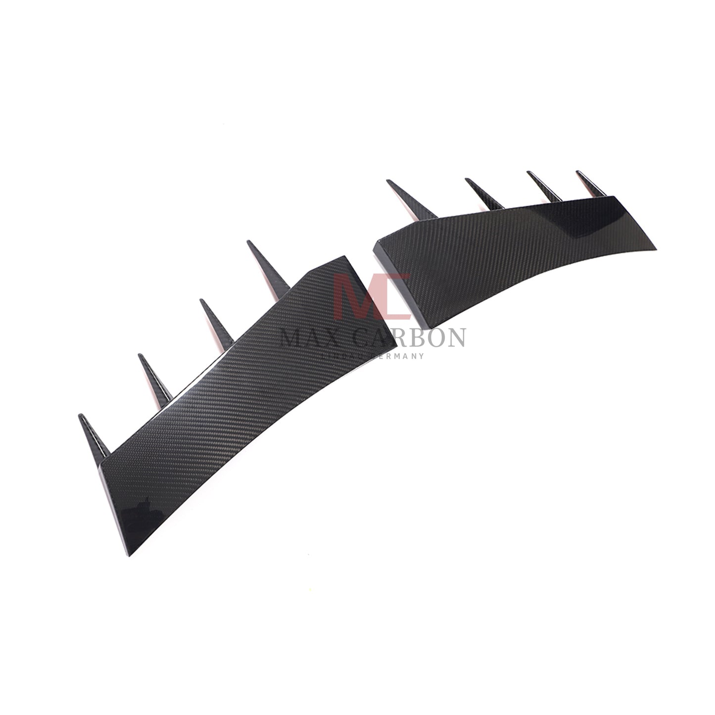 MC MAX CARBON DRY CARBON Prepreg For Audi R8 Carbon Front Bumper Canards AERO FLAPS AUDI R8 4S before LCI 