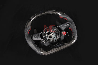 MC MAX CARBON Performance Dry Carbon Smart Steering Wheel LED Sport for Audi R8 4S