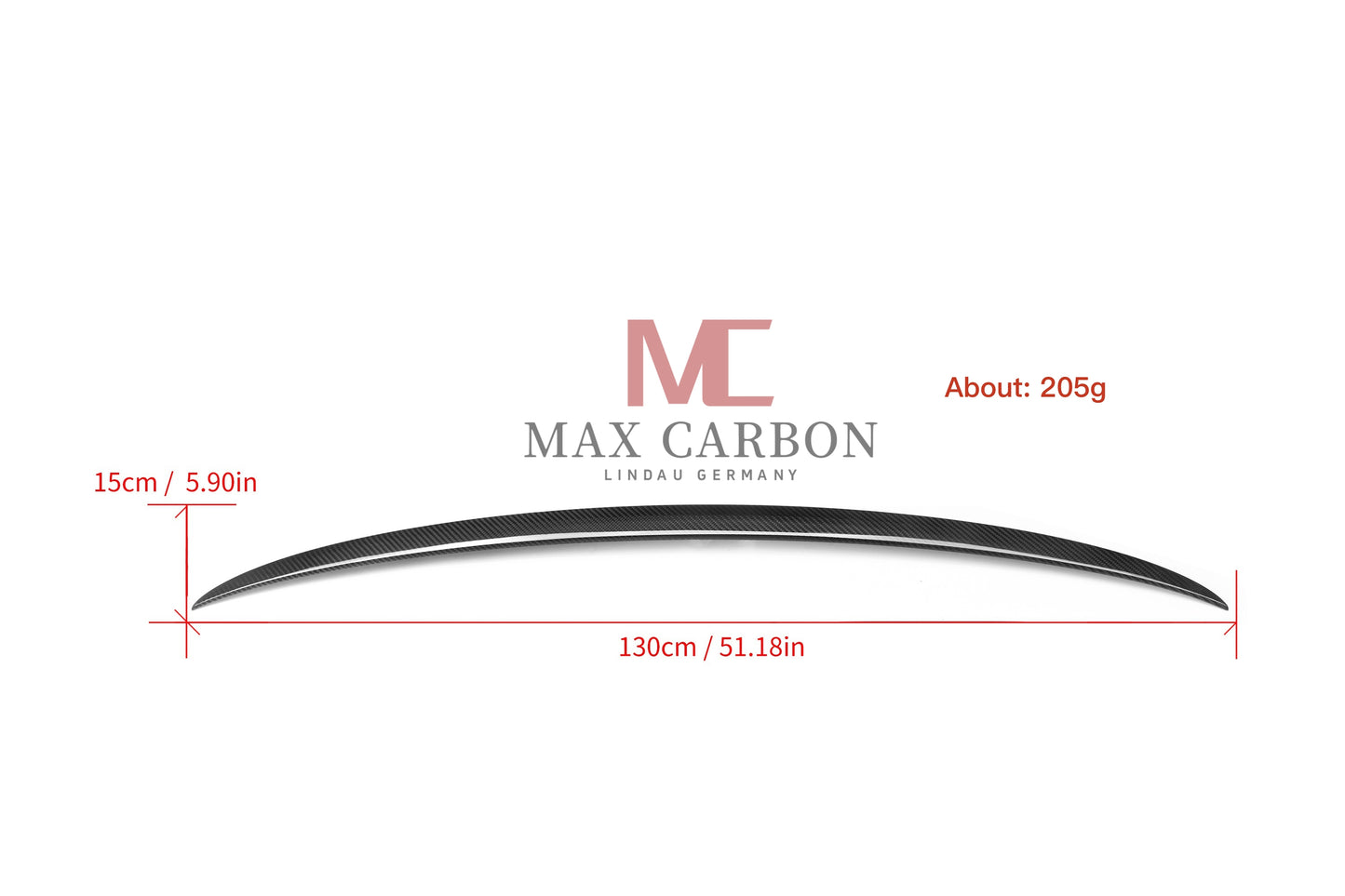 MC MAX CARBON Dry Carbon Prepreg Sport Rear Spoiler Lip for BMW 7 Series G70 
