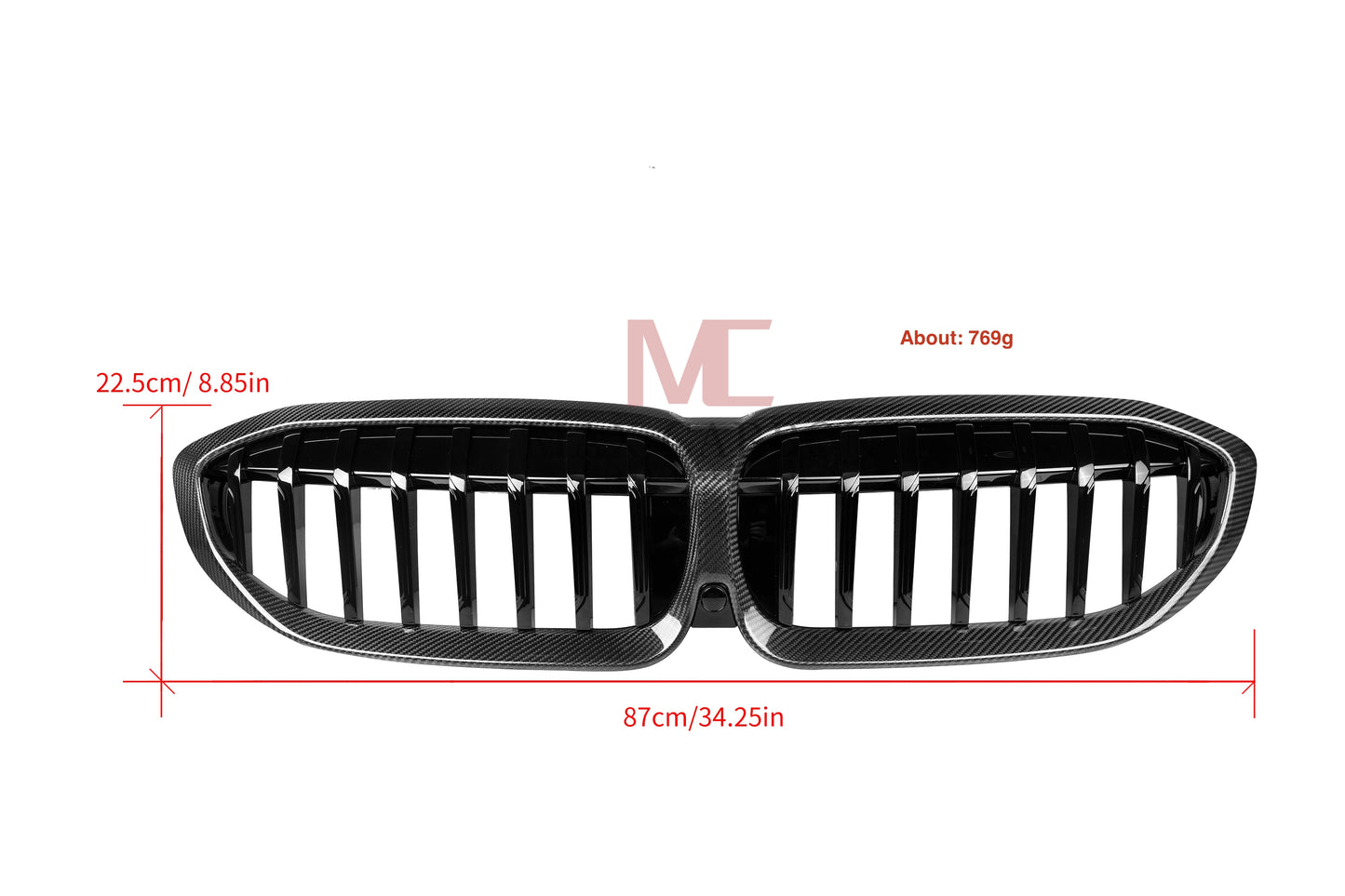 MC MAX CARBON Dry Carbon Grille Replacement for BMW G20 G21 incl. M340i