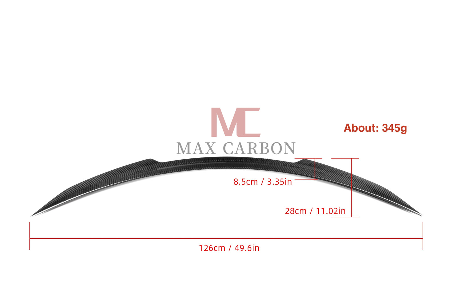 MC MAX CARBON Performance Spoiler Rear Spoiler Lip for Mercedes Benz C Class C205 Coupe AMG C63 C43 
