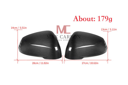 MC MAX CARBON Performance Sport Mirror Caps Replacement for BMW X1 U11 U12 iX1 X2 U10 iX2 