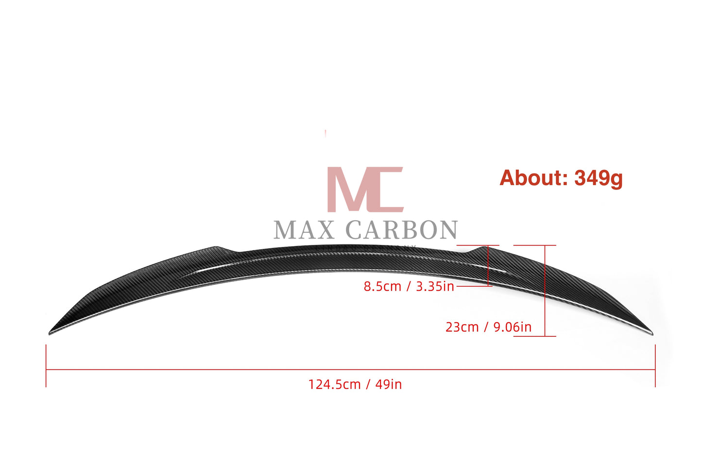MAX CARBON Performance Spoiler Rear Spoiler Lip for Mercedes Benz GLC Class C253 AMG GLC63 GLC43