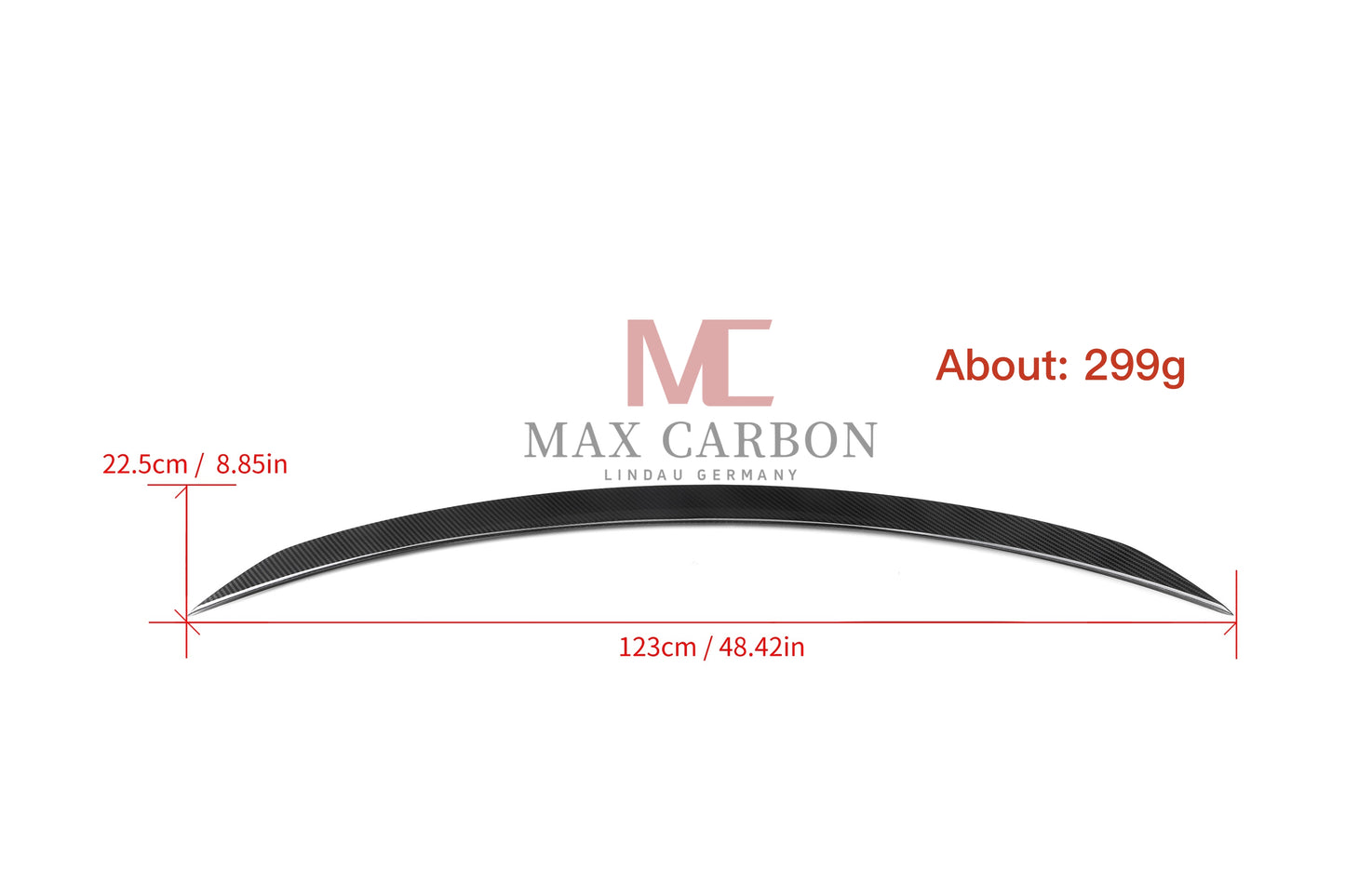 MAX CARBON Performance Spoiler Rear Spoiler Lip for Mercedes Benz GLC Class C253 AMG GLC63 GLC43