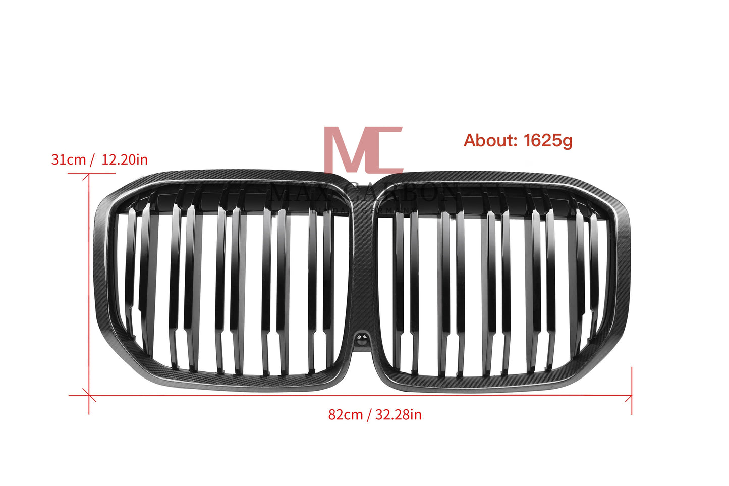 MC MAX CARBON Dry Carbon Performance Grille Grill Replacement for BMW X7 G07