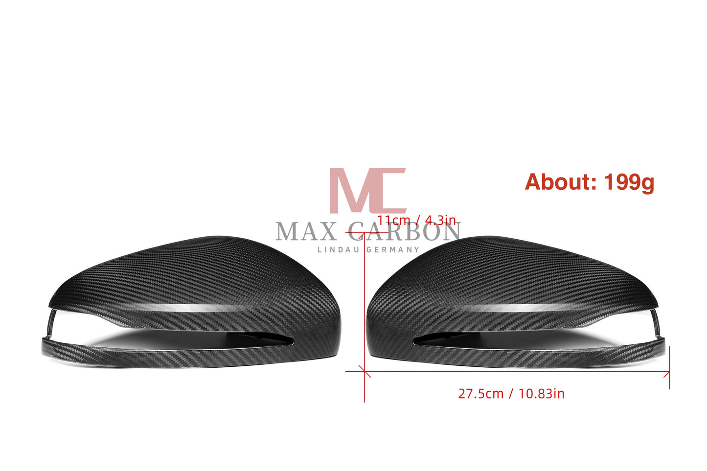 MC MAX CARBON Performance Mirror Caps Housing Dry Carbon for Mercedes G Class W464 GLS GLE 