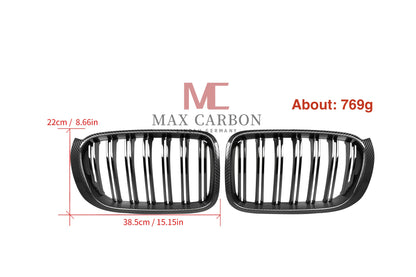 MC MAX CARBON Performance Grille Grill Replacement for BMW X3 LCI F25 X4 F26 