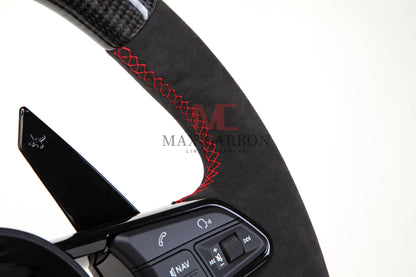 Volant complet MC MAX CARBON Performance Dry Carbon avec boutons et palettes de changement de vitesse de remplacement pour Audi R8 4S 