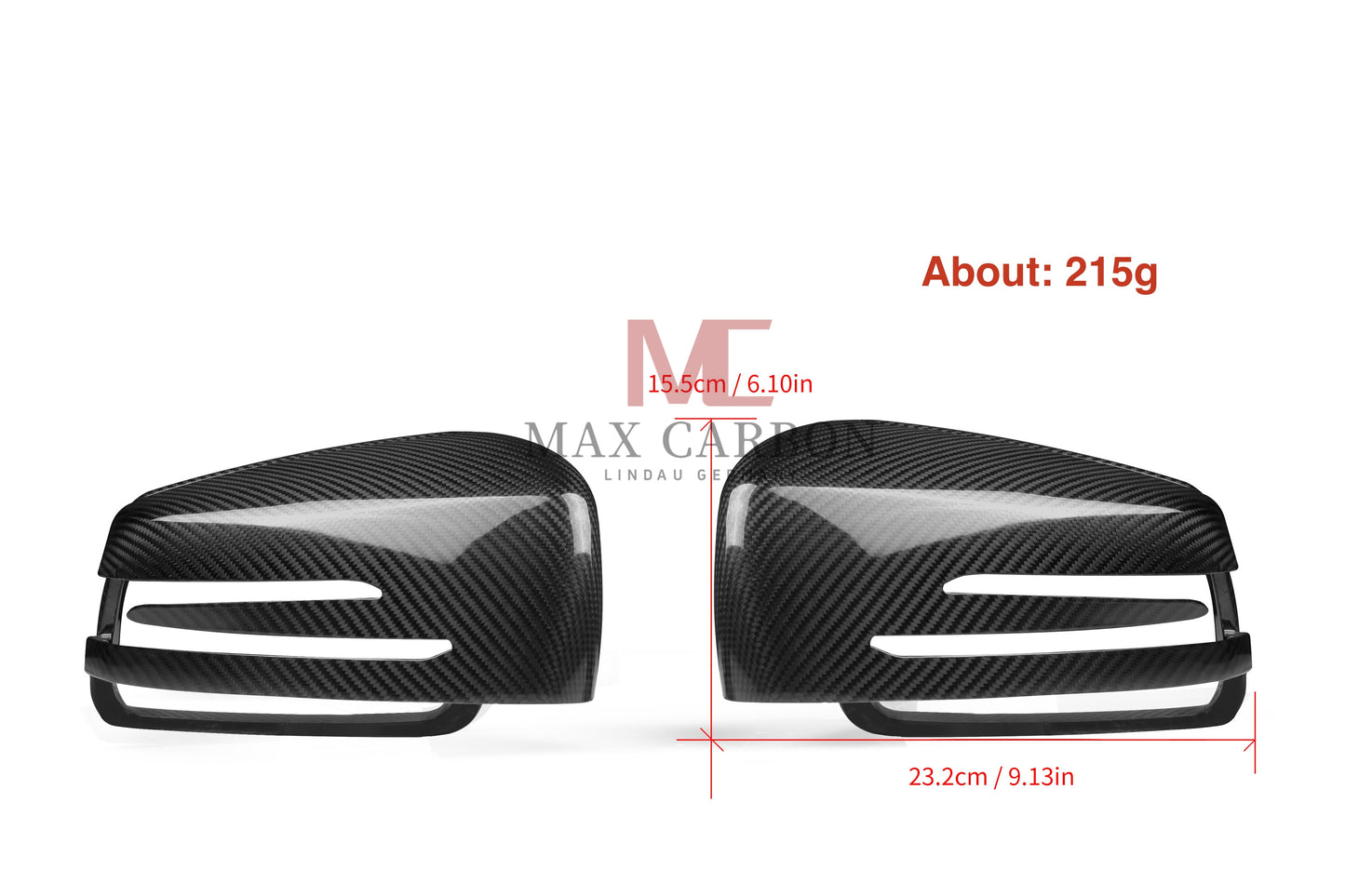 MAX CARBON Performance mirror caps housing dry carbon for Mercedes G Class W463 GLS GLE