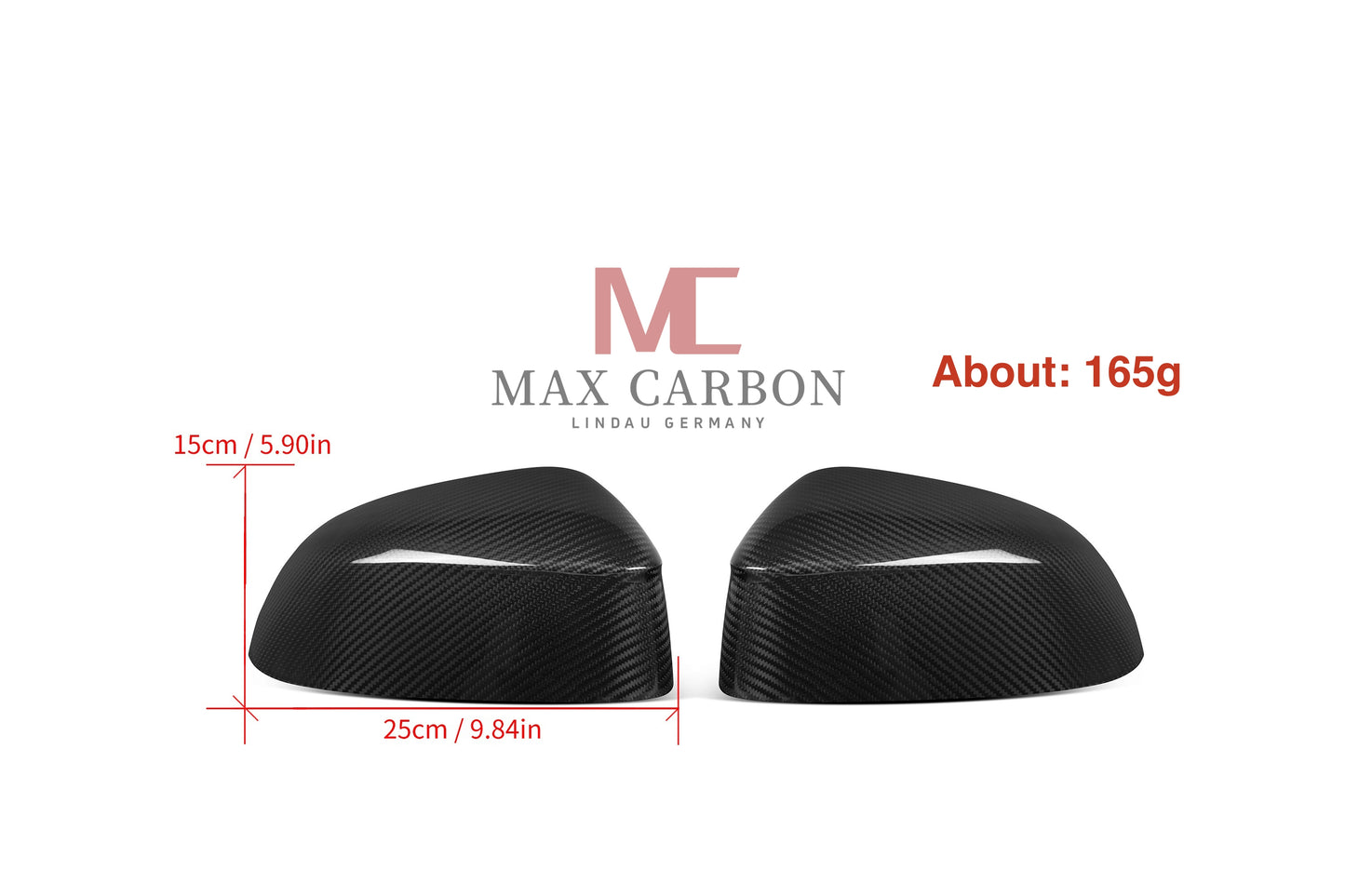 MC MAX CARBON Performance replacement mirror caps for BMW X3 X4 X5 X6 X7 G01 G02 G05 G06 G07