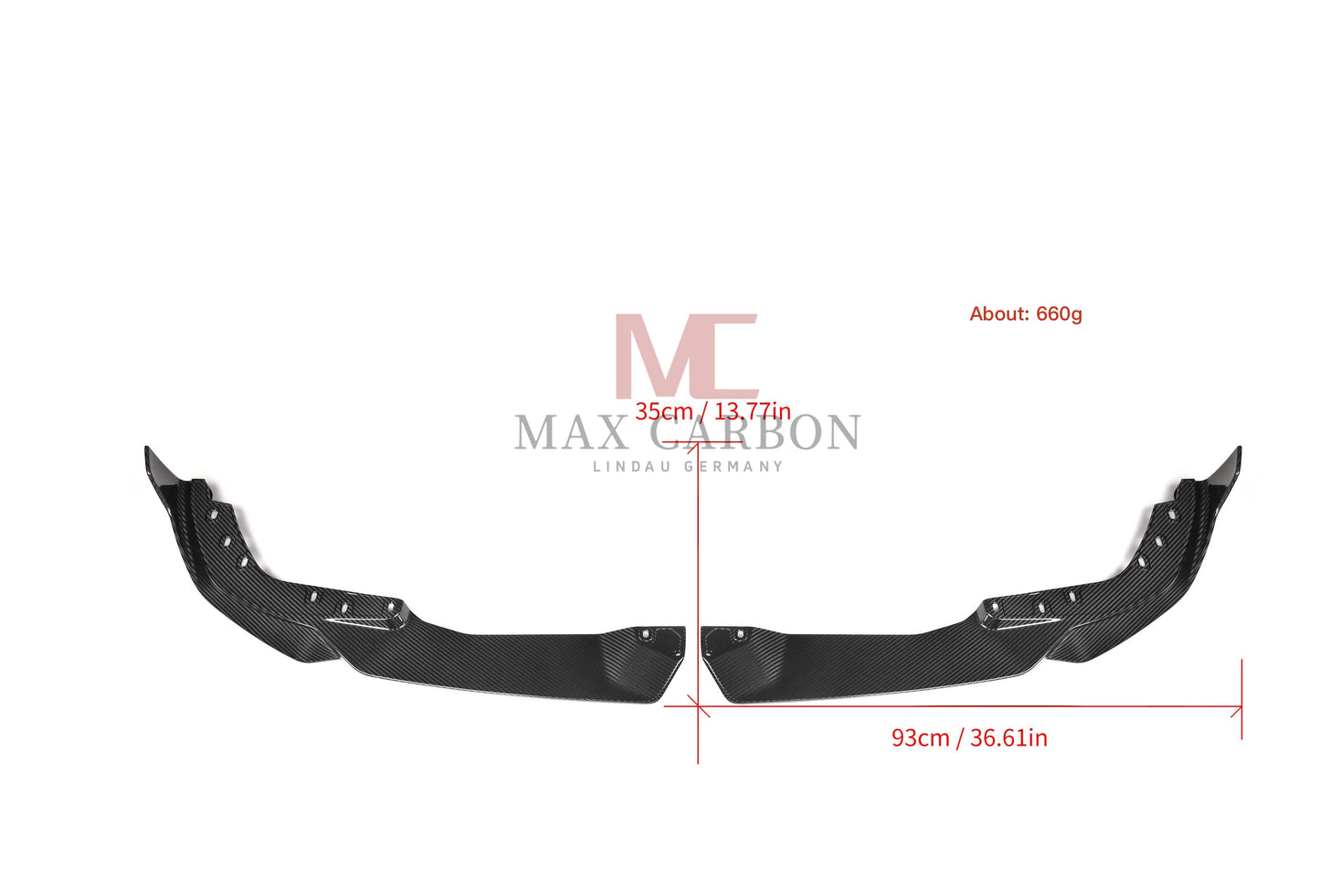 MC Dry Carbon Prepreg Performance large front lip suitable for BMW G20 G21 with M package