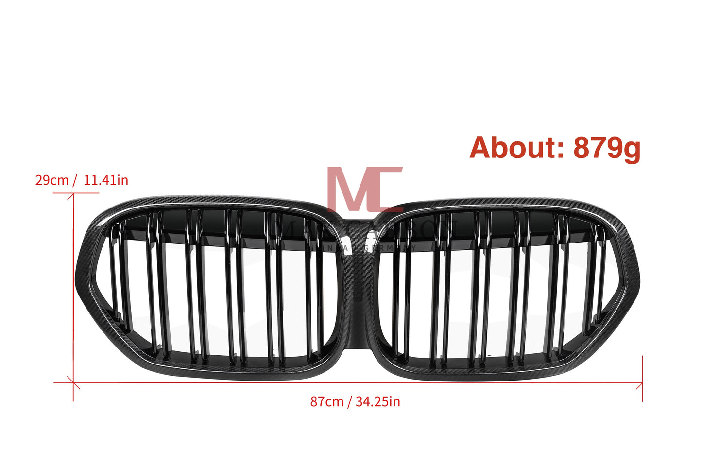 MC MAX CARBON Performance Grille Grill Replacement for BMW X1 F48 