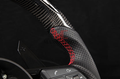 MC MAX CARBON Performance Dry Carbon Smart Steering Wheel LED Sport for Audi R8 4S