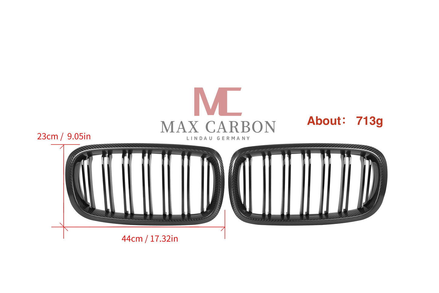MC MAX CARBON Performance Grille Grill Replacement for BMW X5 F15 X6 F16 X5M F85 X6M F86
