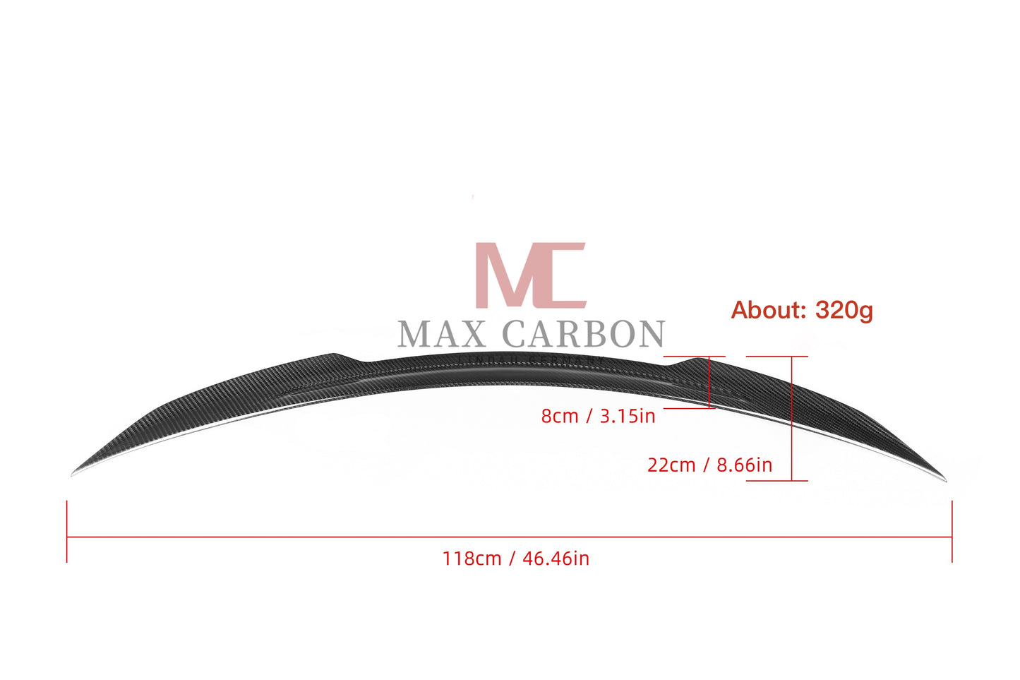 Aileron arrière à bord détachable MC MAX CARBON Performance pour berline Mercedes Benz Classe A W177 