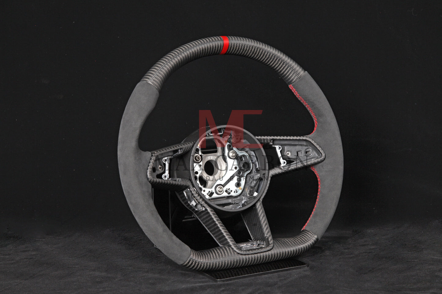 MC MAX CARBON Performance Dry Matt Carbon Steering Wheel with Clasp Replacement for Audi R8 4S