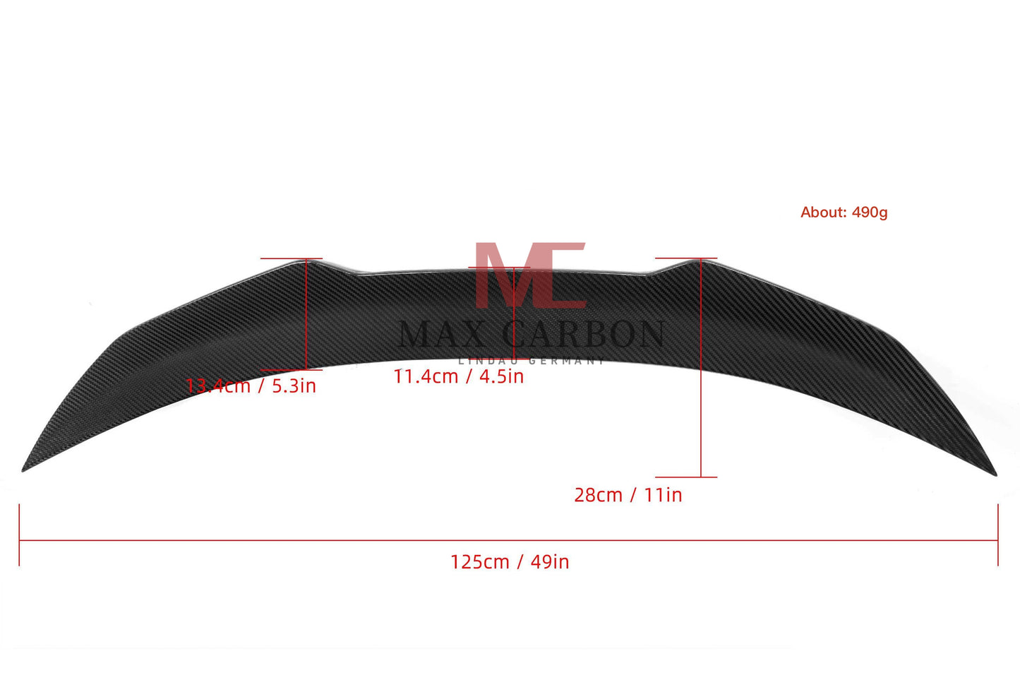 MC MAX CARBON Dry Carbon Prepreg Sport Rear Large Spoiler Lip for BMW 6 Series F06 F13 