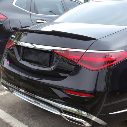 MC MAX CARBON Performance Spoiler Rear Spoiler Lip for Mercedes Benz S Class W223 Sedan AMG S63 S500 