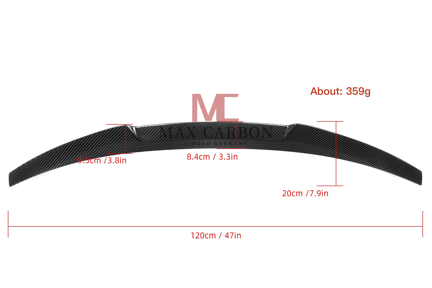 MC MAX CARBON Performance Sport Spoiler Lip for Audi A4 S4 RS4 B8 Sedan 