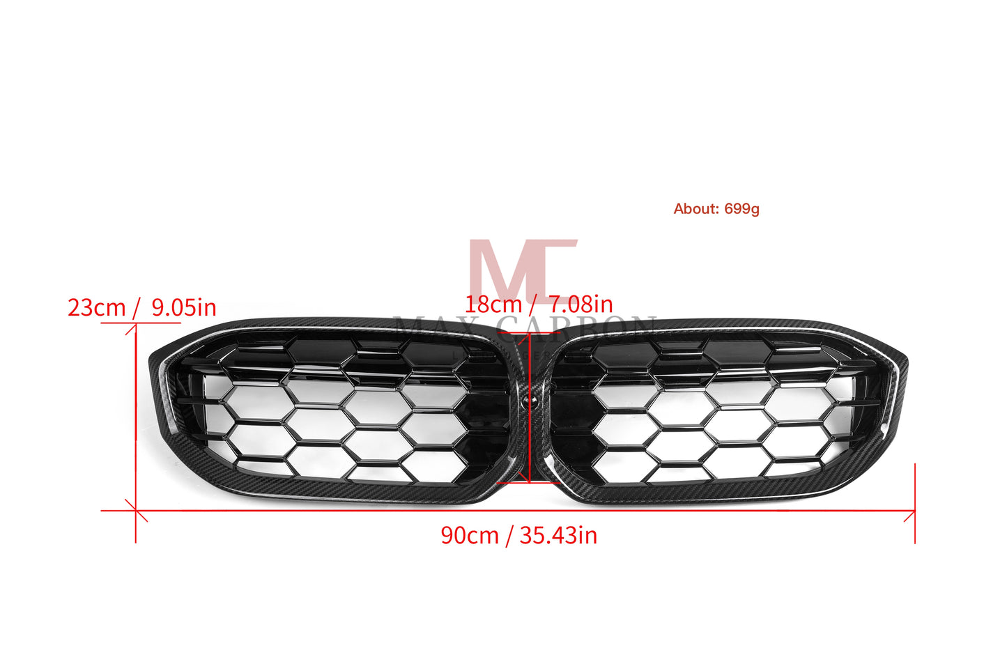 MC MAX CARBON Dry Carbon Grille Replacement for BMW G20 G21 incl. M340i