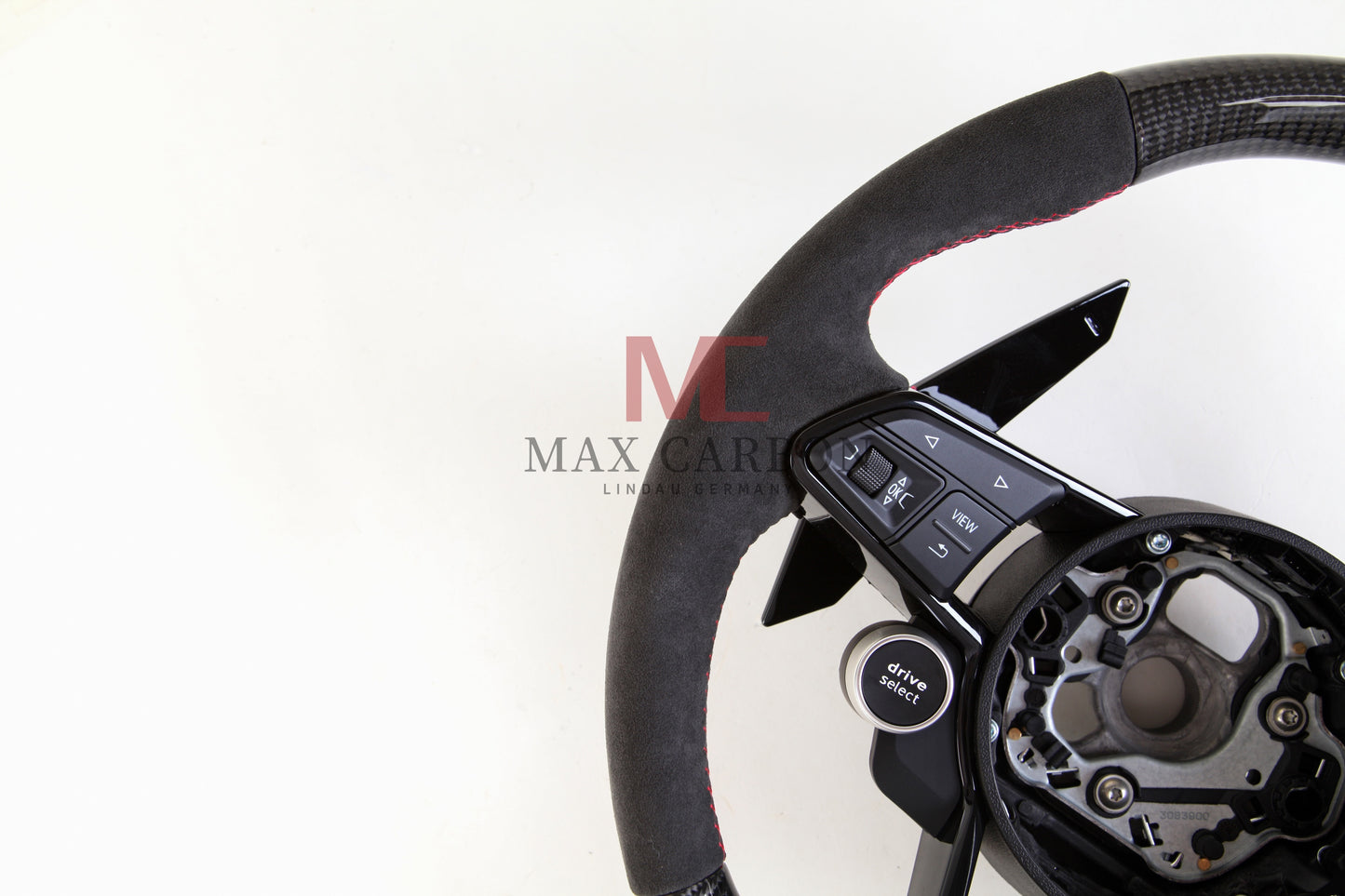 Volant complet MC MAX CARBON Performance Dry Carbon avec boutons et palettes de changement de vitesse de remplacement pour Audi R8 4S 