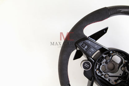 Volant complet MC MAX CARBON Performance Dry Carbon avec boutons et palettes de changement de vitesse de remplacement pour Audi R8 4S 