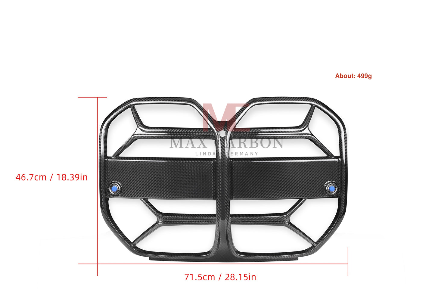 MAX CARBON PERFORMANCE Calandre de radiateur avant en carbone sec pour BMW G26 